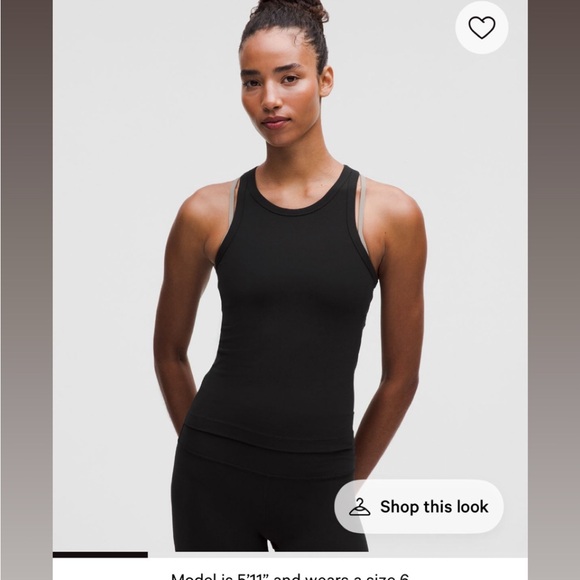 lululemon athletica Tops - Black Lululemon align waist-length race back tank top